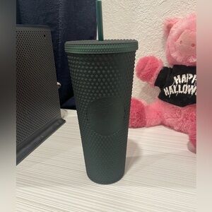 Starbucks 24oz Matt Dark Green Studded Tumbler